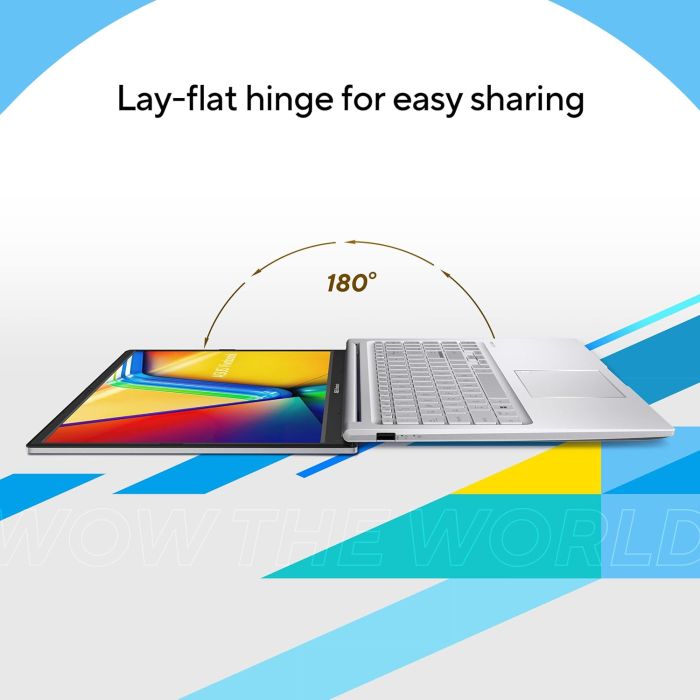 ASUS VivoBook 15 (2022), Intel Core i3-1215U, 12th Gen, 8GB RAM, 512GB SSD, FHD, 15.6"/39.62cm, Windows 11, Office 2021, Cool Silver, 1.7KG, X1504ZA-NJ322WS, Backlit KB Laptop - Image 2