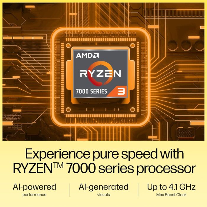 HP 15, AMD Ryzen 3 7320U Laptop (8GB LPDDR5, 512GB SSD) Anti-Glare, Micro-Edge, 15.6"/39.6cm,FHD, Win 11, Silver, 1.59kg, AMD Radeon Graphics, 1080p HD Camera - Image 4